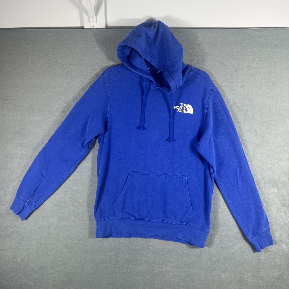 The North Face Men's Blue Pullover Hoodie‎ "Never Stop Exploring" Size S Small